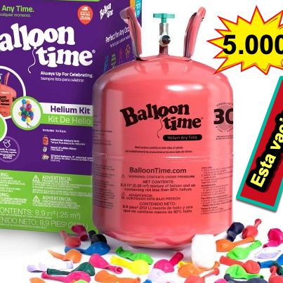 tanque de helio para inflar globos