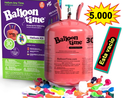 tanque de helio para inflar globos