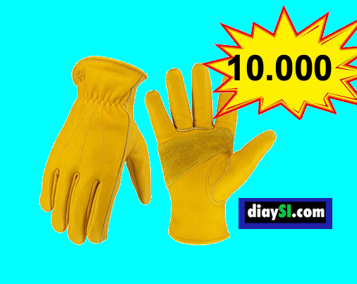 guantes de cuero amarillos talla s