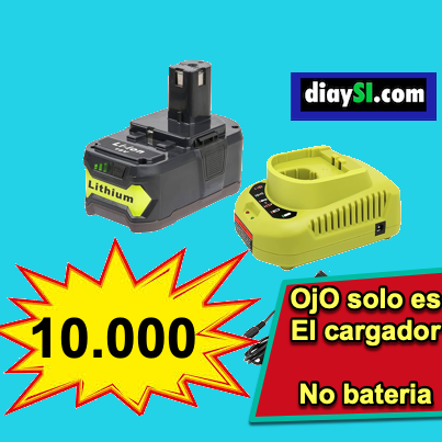 cargador para ryobi 18 voltios