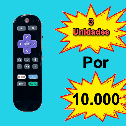 control remoto para roku 3 unidades