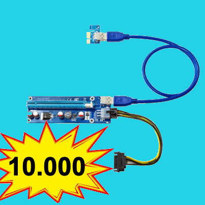 adaptador de tarjeta pcie para mineria de bitcoin con gpu